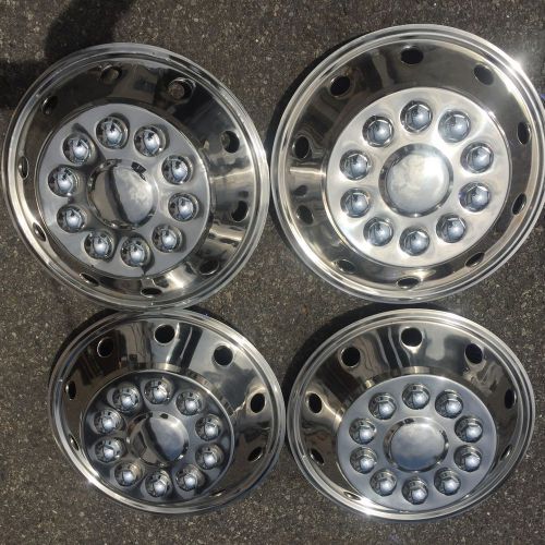 4- 16" motor home, rv &amp; dual  wheel rear wheel trucks wheel covers wheel liners