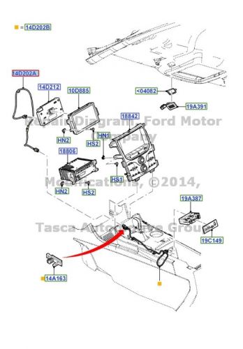 New oem usb cable assembly orginal fit ford edge lincoln mkx #bt4z-14d202-a