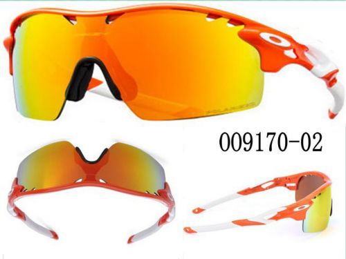New oakley sunglasses radarlock xl blood orange / fire irid polarized oo9170-02