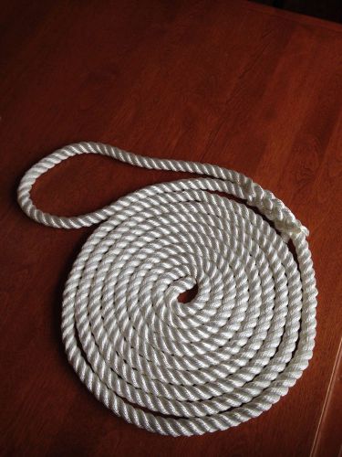 1/2"x15' nylon twisted dock line boat dockline. 3 strand great quality x1