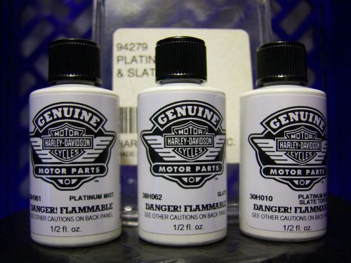 Harley new oem touch up paint 3 pack platinum mist slate &amp; topcoat 94279