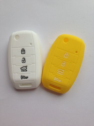 2pcs fob key cover protector remote keyless for kia flip sorento rio soul gift