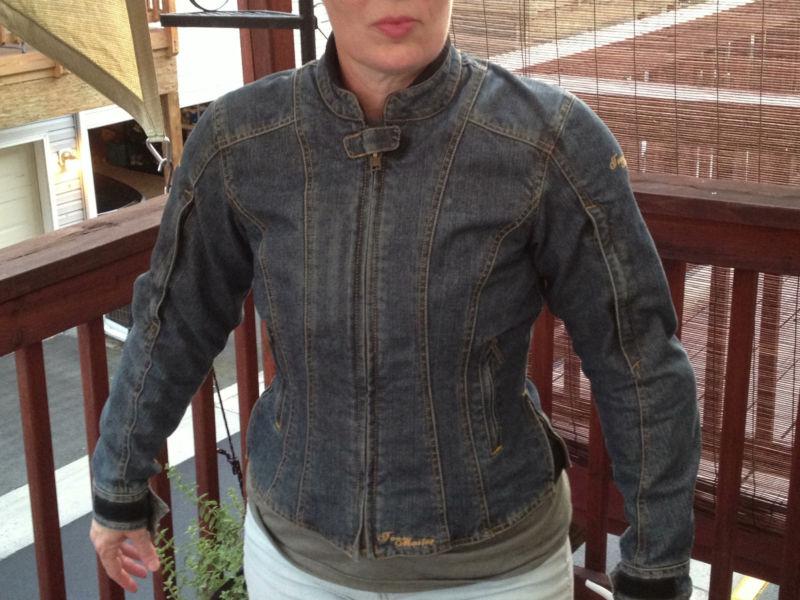Tourmaster indigo denim women's motorcycle jacket