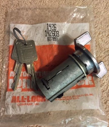 Locksmith all-lock 1426 ignition lock cylinder for gm two keys nos free shipping