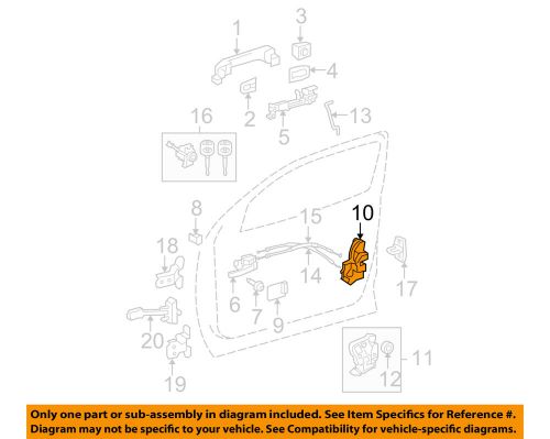 Toyota oem 07-12 tundra front door-door lock kit 693200c020