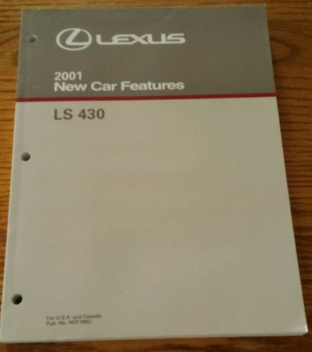 Lexus 2001 ls 430 new car features pub. no. ncf189u euc nice