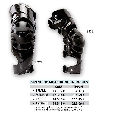 Evs web mx offroad knee brace black sm left