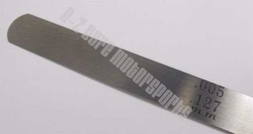 .005 / .127mm feeler gage gauge 12" long strip 1/2" wide usa made carbon steel