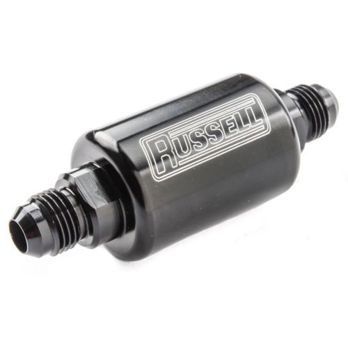 Russell performance black anodized in-line fuel filter -6 an (black) 650133