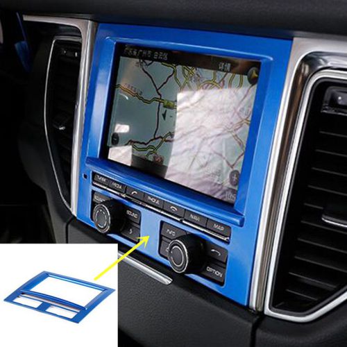 1pc blue zinc alloy console navigation screen decorative frame for porsche macan