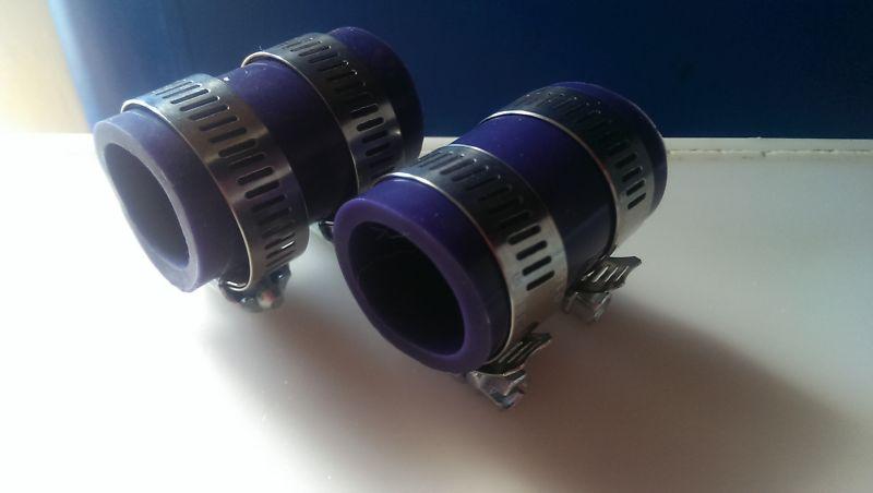 Banshee custom pair of high temp exhaust clamps purple