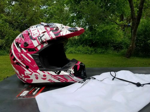 509 evolution snowmobile / atv helmet  sz large pink,white,bkack