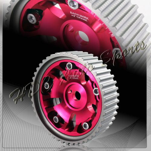 Mitsubishi 4g16 sohc engine aluminum anodize adjustable bolt-on cam gear - red