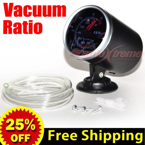 60mm 12v car gauge white light tinted lens 270 degree scale meter vacuum ratio