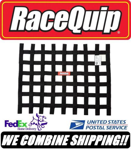 Racequip 21&#034; x 24&#034; black sfi 27.1 race car ribbon window net racing #726007