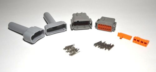 Deutsch dtm 12-pin genuine connector kit 20 awg solid contacts with boots