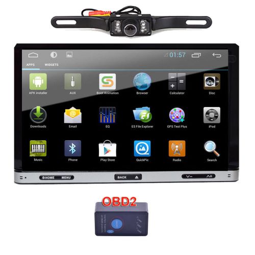 Gps 7&#034; touch screen android4.4 2din car stereo dvd player wifi+obd+tablet+camera