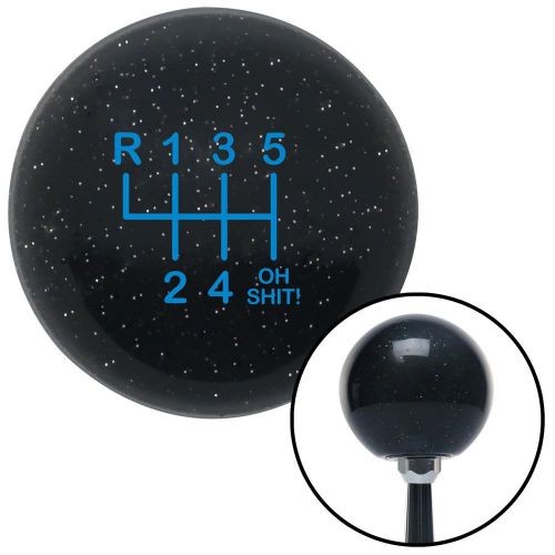 Blue shift pattern os20n black metal flake shift knob with m16x1.5