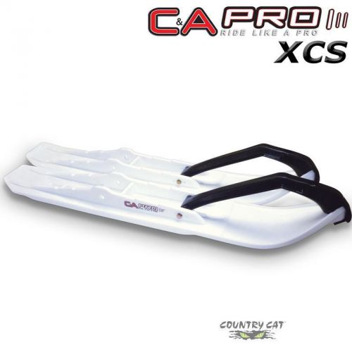 C&amp;a pro xtreme crossover xcs 6-3/4" snowmobile skis white with black loops pair