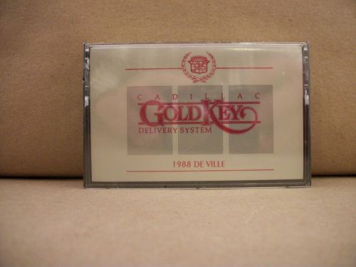 Cadillac1988 de ville gold key delivery system - cassette tape - factory sealed