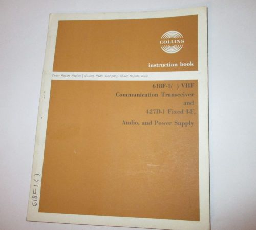 Collins 618f-1 transceiver 427d-1 instruction maintenance manual aircraft rev 5
