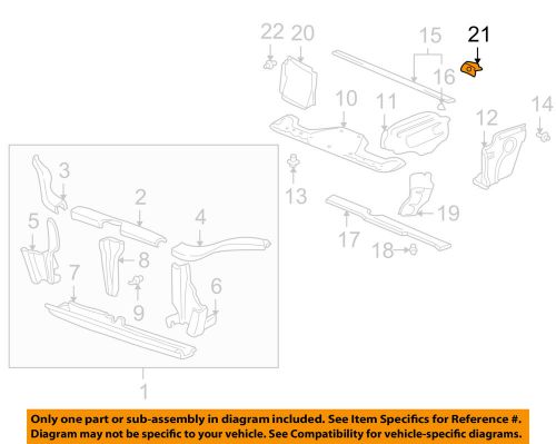 Honda oem 00-06 insight radiator support-cover right 74160s3y000