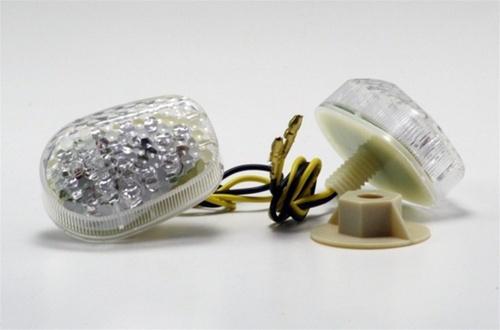 Biketek clear euro led flush mount turn signals for yamaha bikes before 2001