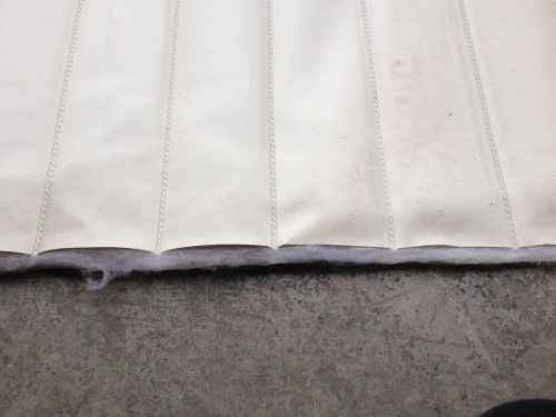 Nos 5 (five) yards g &amp; t marine grade pearl white 2" rope pleated boat 54" vinyl