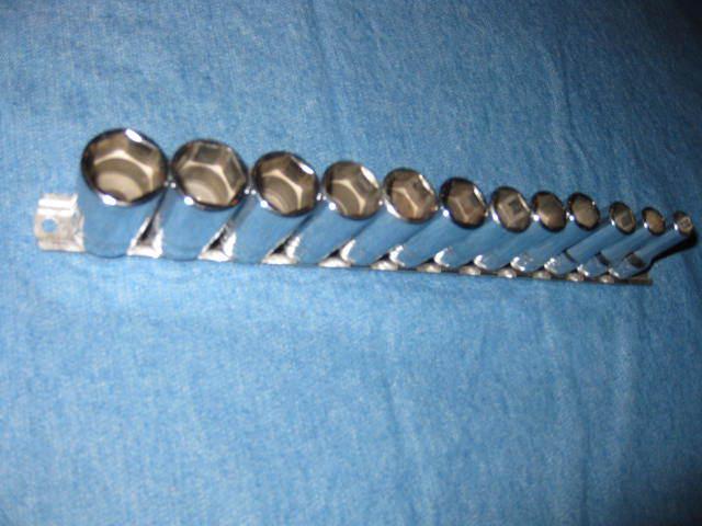 Snap on metric sockets 12 pc set semi deep chrome usa