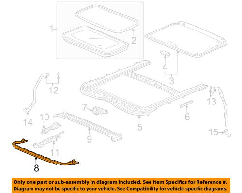 Honda oem 13-15 accord-sunroof wind deflector 70500t2aa01