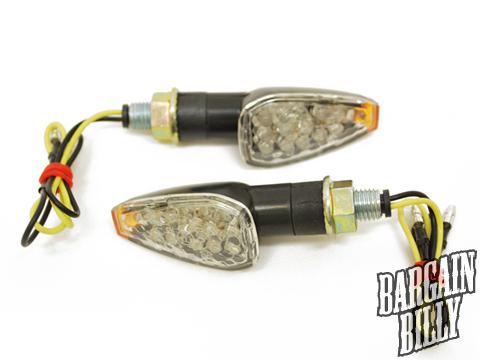 Motorcycle replacement mini turn signals blinkers amber indicators light
