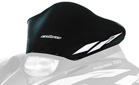 Flared windshield yamaha low black w/hot white strobe graphics