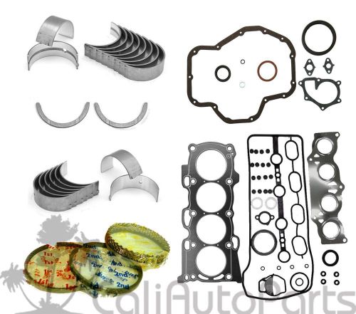 07-13 toyota camry rav4 matrix xrs 2azfe 2.4l graphite full set rings + bearings