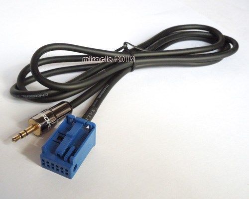 Plug gold plated aux audio mp3 input cable for peugeot 307 408 308 sega triumph