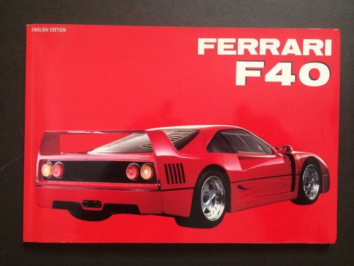 Ferrari f40 automobilia lacollection book 1992 printed in italy piero casucci
