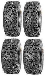 Kenda bear claw htr radial atv 2 - 25x8 r-12 &amp; 2 - 25x10 r-12 set of 4 25" tires