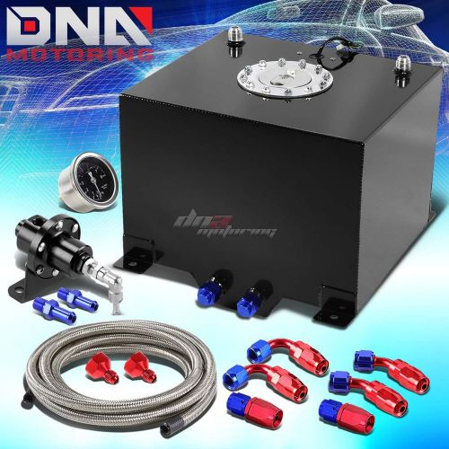 8 gallon/30.5l aluminum fuel cell tank+oil feed line+pressure regulator black