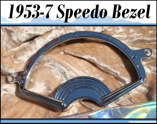 Corvette gauges 1953 1954 1955 1956 1957  speedometer bezel re chromed flawed