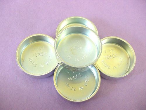 Fit ford 5pk 1-1/4&#034; freeze expansion plugs zinc plated steel engine cylinder nos
