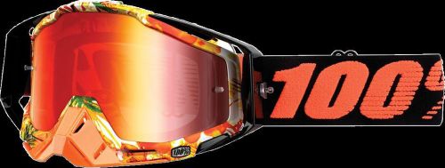 100% racecraft goggles "paradise"  red mirrored lens