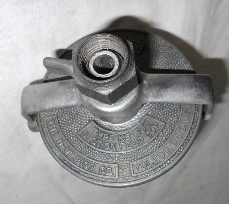 VINTAGE DEVILBISS SUCTION FEED PAINT SPRAY GUN WITH KS-502 PAINT CUP, US $35.00, image 7