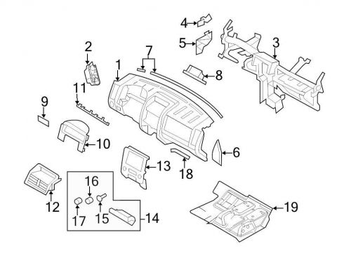 Ford oem radio bezel 9l8z7804302ba image 13