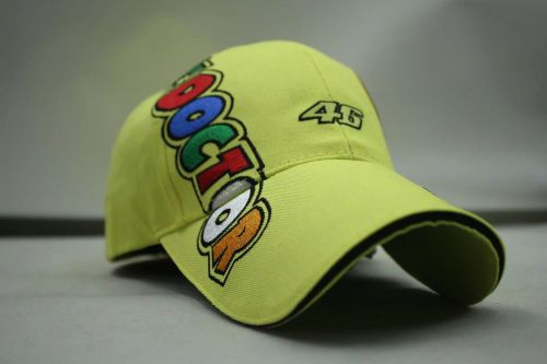 Valentino rossi motorcycle the doctor 46 moto gp baseball hat peaked cap yellow