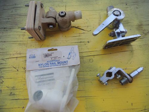 Marine radio antenna base mounts
