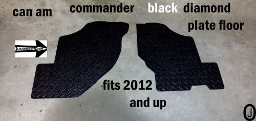 Can am commander custom cut black diamond plate floor boards 2012-16