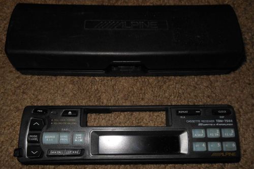 Alpine tdm 7544 cassette faceplate and case only. used