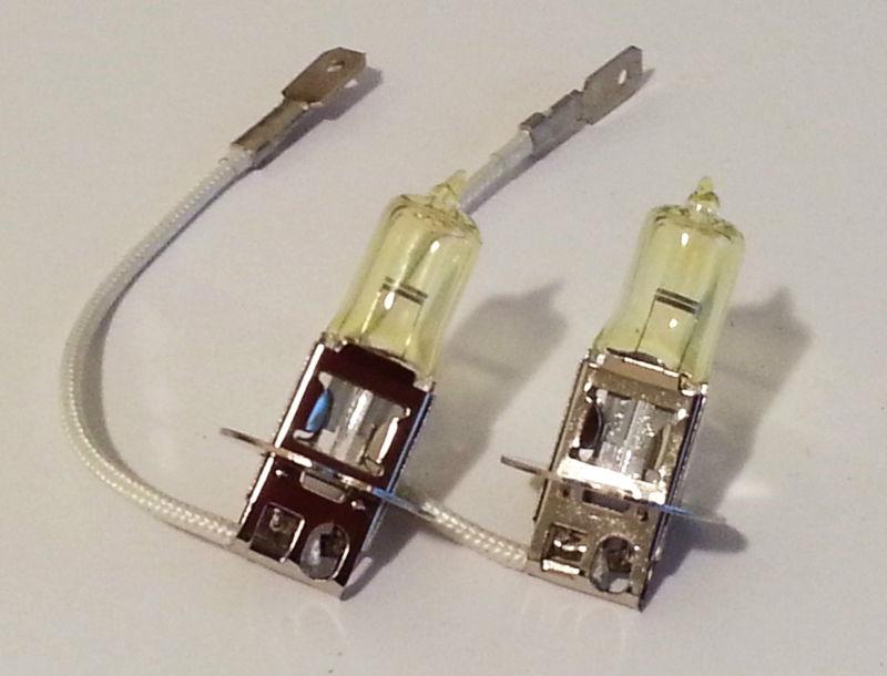 H3 100w yellow fog light hid xenon gas bulb direct replacement x1pair