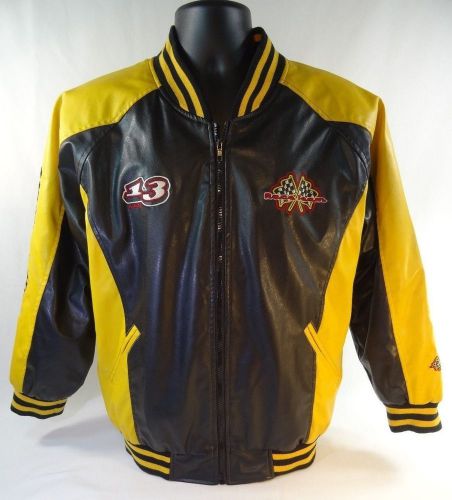 Steve and barrys jacket yellow black mens lucky 13 race team size s/m very cool