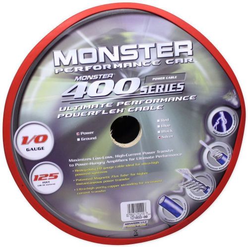 Monster cable 125&#039; 1/0 awg powerflex power/ground wire
