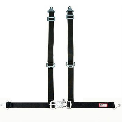 Rjs 2" off-road harness, 4-point, latch/link, wrap around tabs, black